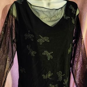 Sheer Dragonfly Blouse